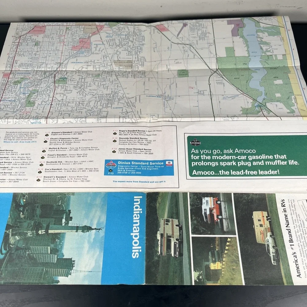 Standard Oil‎ Division Of Amoco Oil Company Indianapolis Guide Map